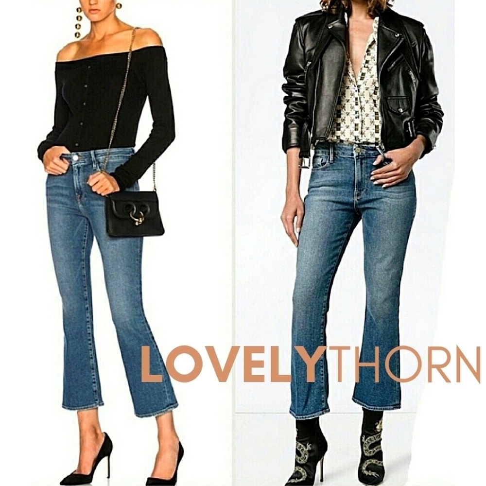 FRAME // le crop mini boot distressed elmont ridge - Picture 3 of 16
